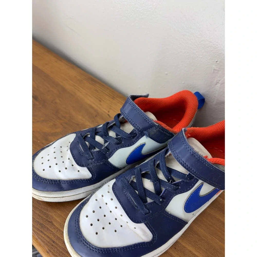 Nike Court Borough Low 2 Kids Midnight Navy University Red DV5457-401 Size 1Y